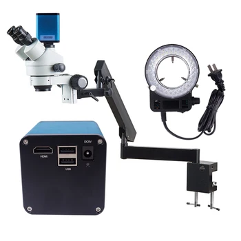 Primo star ovuliacijos testai atsisiųsti nemokamai LED šviesos diodų (led) žiedo multi galvos laikiklis 7-45x Trinokulinis Stereo Mikroskopas su CCD kamera
