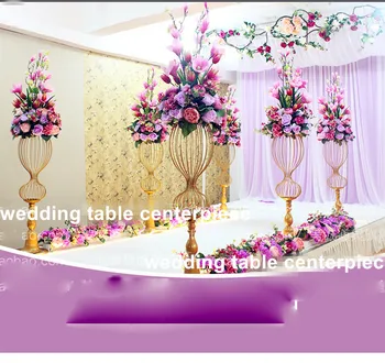 Nauja stiliaus Didelis Gėlių metalinis gėlių stovas centerpieces vestuvių senyu0978