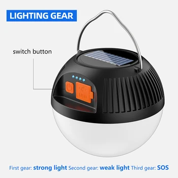 LED Kamuolys Apšvietimo Žibintų USB jungtį su Rankena Sodo Puošmena Lempos Daugiafunkcinis, Energiją Taupančių Lauko Įranga