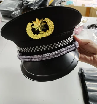 1 gabalas Armijos Karininkas, Antveidis, Apsaugos Darbuotojas vyrai moterys Ženklelis Policijos Hat, Black Kapitonas Flat Top Etapo Rezultatus Karinės Bžūp
