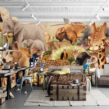 beibehang papel de parede 3D Gyvūnų Rojus Freskos sienos popieriaus, pilnas Sienų Freskomis spausdinti lipdukai Namų Dekoro photo 3d tapetai