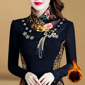 2022 kinų tradicinė, vilnos pamušalu, marškinėliai, nacionalinė gėlė akių marškinėliai moterims retro hanfu rytietišką tango kostiumas etninio pagrindo marškinėliai