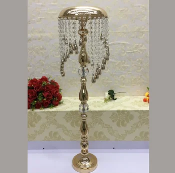 12pcs )naują stilių Gold Crystal Vestuvių Puošmena / Stalo gėlių stovas Dekoravimas Vestuvių Puošimas, gėlių stovas Vestuvių Tiekimo s1296