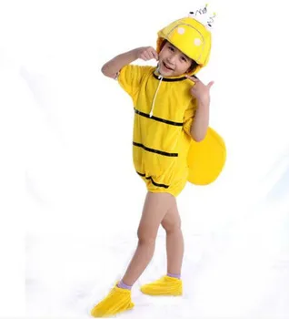 alaus mergina kostiumas geltonas bičių kostiumas mergaitėms darželio kostiumai festivalis drabužius, kūdikių gyvūnų kostiumai gyvūnų drabužiai
