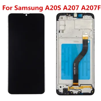 Samsung galaxy A20S A207 lcd Ekranas skaitmeninis keitiklis Su Jutiklinio Ekrano skaitmeninis keitiklis Asamblėjos A207F SM-A207M LCD