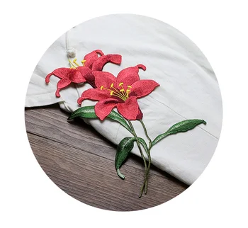 orchidflower siuvinėtos aplikacijos audinio apdaila lopai drabužių siuvimo, drabužių priedai parches para la ropa