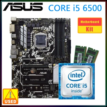 ASUS Z270-DRAKONAS su Core I5 6500 CPU DDR4 8G*2 Plokštę Rinkinys LGA 1151 Intel Z270 USB3.0 PCI-E X16 I5 CPU Kit 