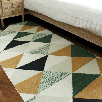 Aukštos geometry dizainas tessel krašto medvilnės plotas kilimas už naktiniai kambarį tapetes para casa sala tapis salonas
