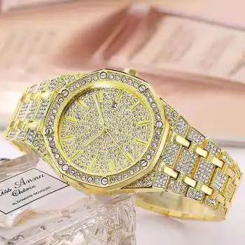 Didelis Ciferblatas Viršuje Prabangūs vyriški Žiūrėti Anti-deimantų Šviečia Geriausiai parduodamų Nerūdijančio Plieno Crystal Vyrai Laikrodžiai 2021 Prabangių Laikrodžių Vyrams
