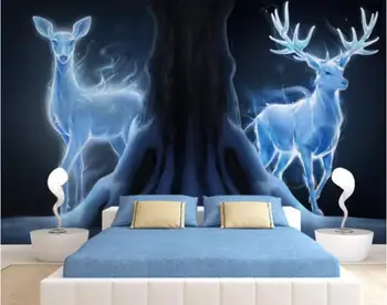 Custom 3D foto tapetai Miško gyvūnai tapetų sienos, 3 d kambarį miegamojo puošmena namų Fone, sienų tapyba