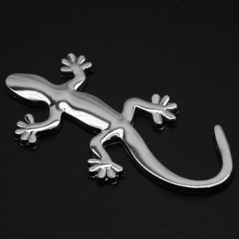 3D Metalo Gecko Formos Driežas Logotipas 