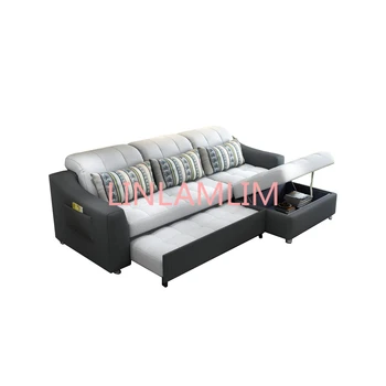 audinio sofa-lova su saugojimo gyvenimo kambario baldai, sofos/ gyvenamasis kambarys medžiaga sofa-lova, kurių skerspjūvio kampe modernus funkcionalus pagalvėlės